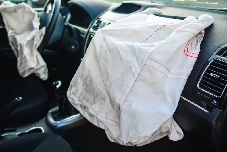 airbag deployed after a car accident