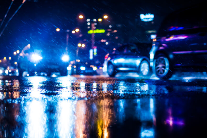 motorists driving in the rain