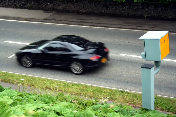 speed camera catching a speeding vehicle